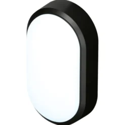 4lite Pylus Oval udendørs væglampe, sort