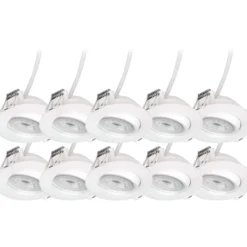 4lite Vinovia indbygningsspots, 10-pak, hvid