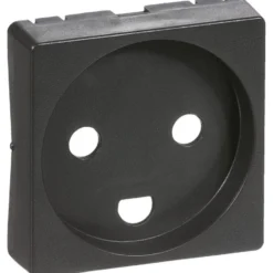 LK Fuga afdækning for stikkontakt med jord med krave (gammel type), 1 modul, hvid