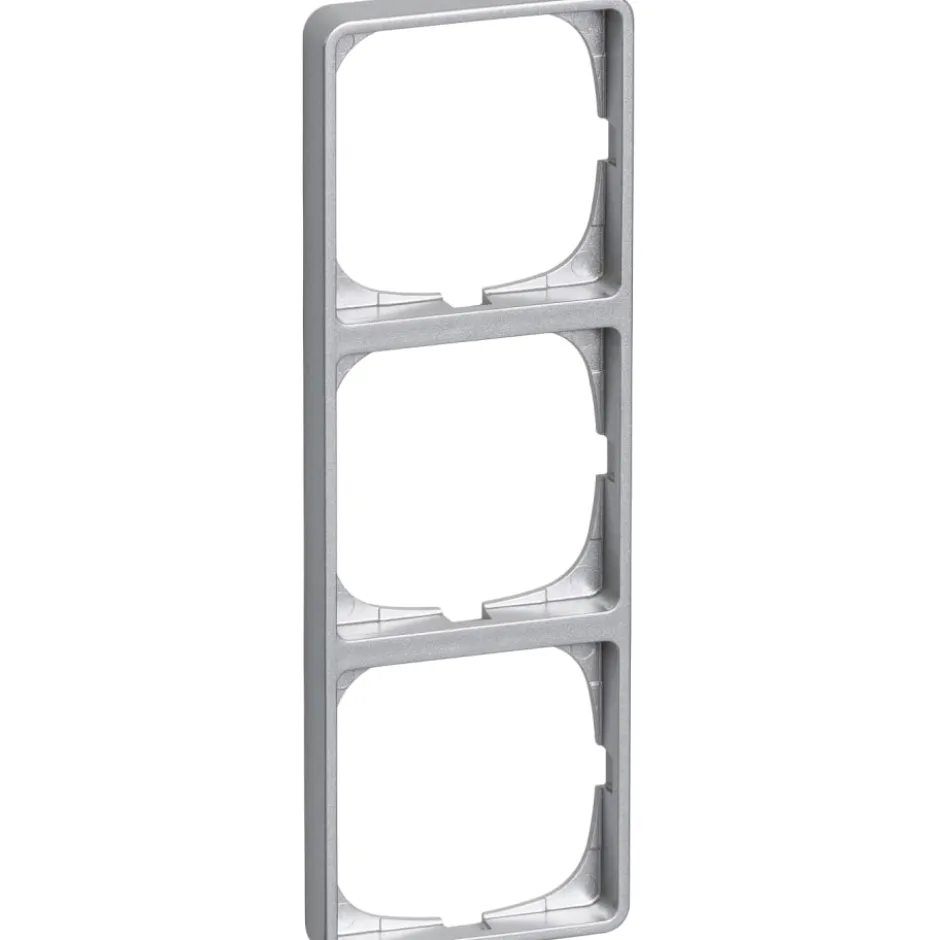 LK Fuga Baseline 50 ramme, 3 modul, metallic
