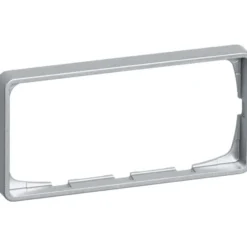 LK Fuga Baseline 50 ramme, 1x2 modul, vandret, metallic