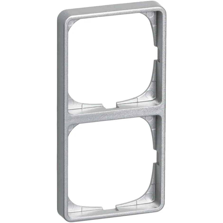 LK Fuga Baseline 50 ramme, 2x1 modul, metallic