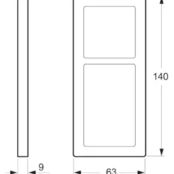 LK Fuga Base 63 ramme, 2,5 modul, hvid