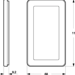 LK Fuga Choice designramme, 1x2 modul