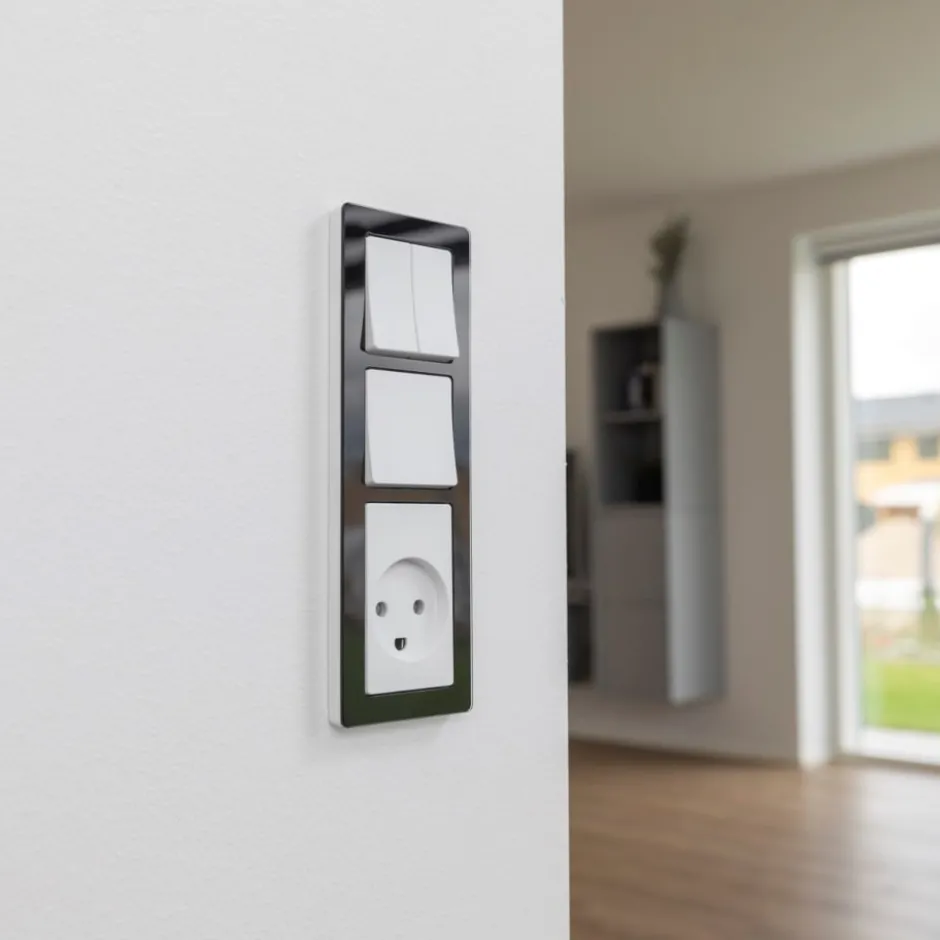 LK Fuga Pure 66 designramme, 3,5 modul, sort