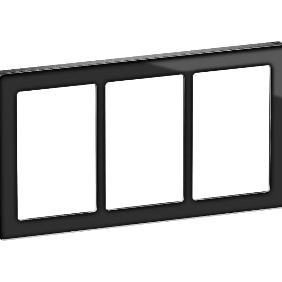 LK Fuga Pure 66 designramme, 3x1,5 modul, sort