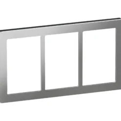LK Fuga Pure 66 designramme, 3x1,5 modul, stål