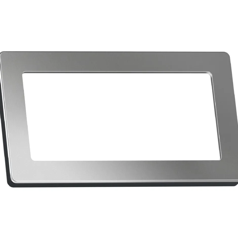 LK Fuga Pure 66 glasramme, 1x2 modul, stål