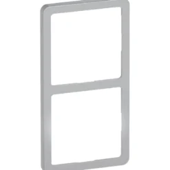 LK Fuga Slim designramme, 2x1 modul, stålmetallic