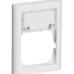 LK Fuga Softline 63 ramme med tekstmodul, 1,5 modul, hvid