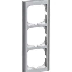 LK Fuga Softline 63 ramme, 3 modul, lodret, metallic