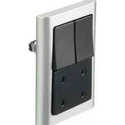 LK Fuga Softline 63 ramme, 1,5 modul, metallic