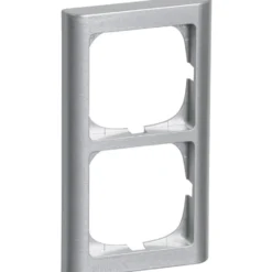 LK Fuga Softline 63 ramme, 2x1 modul, lodret, metallic
