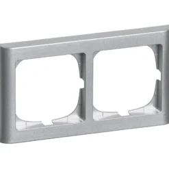 LK Fuga Softline 63 ramme, 2x1 modul, vandret, metallic