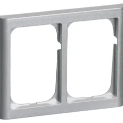 LK Fuga Softline 63 ramme, 2x1,5 modul, vandret, metallic