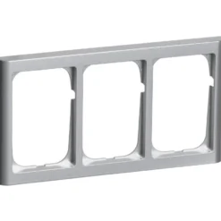 LK Fuga Softline 63 ramme, 3x1,5 modul, metallic