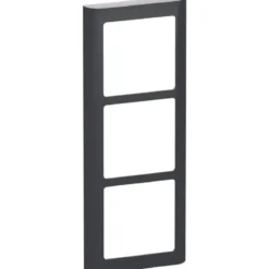 LK Fuga Soft 63 ramme, 3 modul, lodret, koksgrå