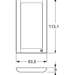 LK Fuga Soft 63 ramme, 1x2 modul, lodret, hvid