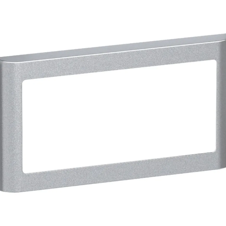 LK Fuga Soft 63 ramme, 1x2 modul, vandret, metallic