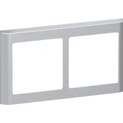 LK Fuga Soft 63 ramme, 2x1 modul, vandret, metallic