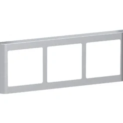 LK Fuga Soft 63 ramme, 3x1 modul, vandret, metallic
