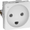LK Fuga stikkontakt med jord & LED lampe, 1 modul, hvid