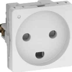 LK Fuga stikkontakt med jord & LED lampe, 1 modul, hvid