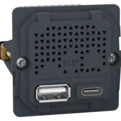 LK Fuga USB-lader A+C, 1 modul, uden afdækning