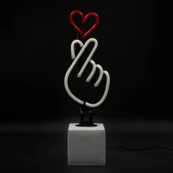 Locomocean Finger hjerte neonskilt