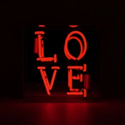 Locomocean Love neonskilt, rød