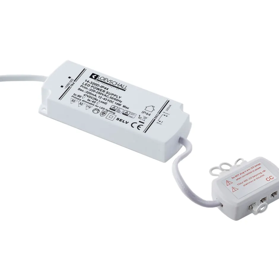 Loevschall LED driver, 320mA, 1-15W, dæmpbar