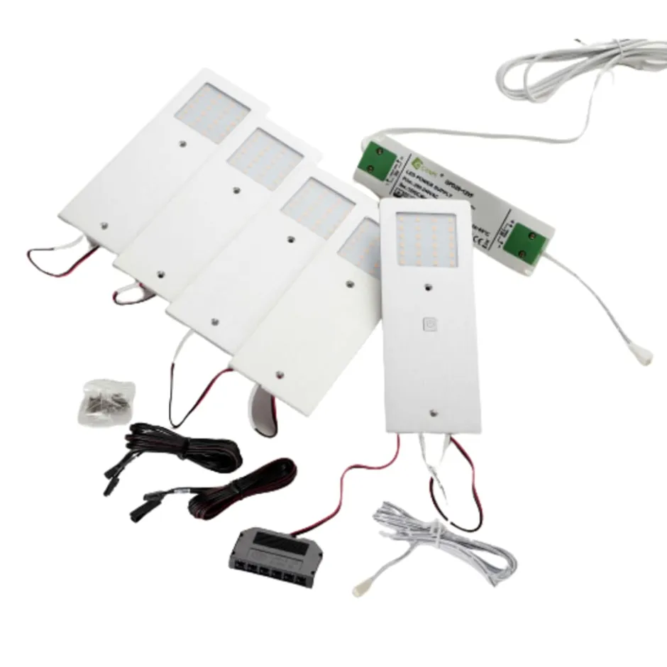 Loevschall Stella møbelspots m/on-off-dim - 5-kit/aluminium