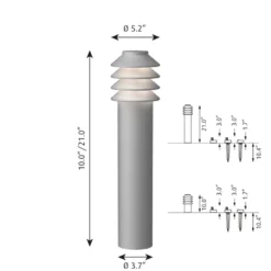Louis Poulsen Bysted Garden havelampe, 2700K, anker, aluminium, lav