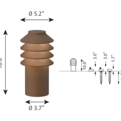 Louis Poulsen Bysted Garden havelampe, 3000K, anker, corten, lav