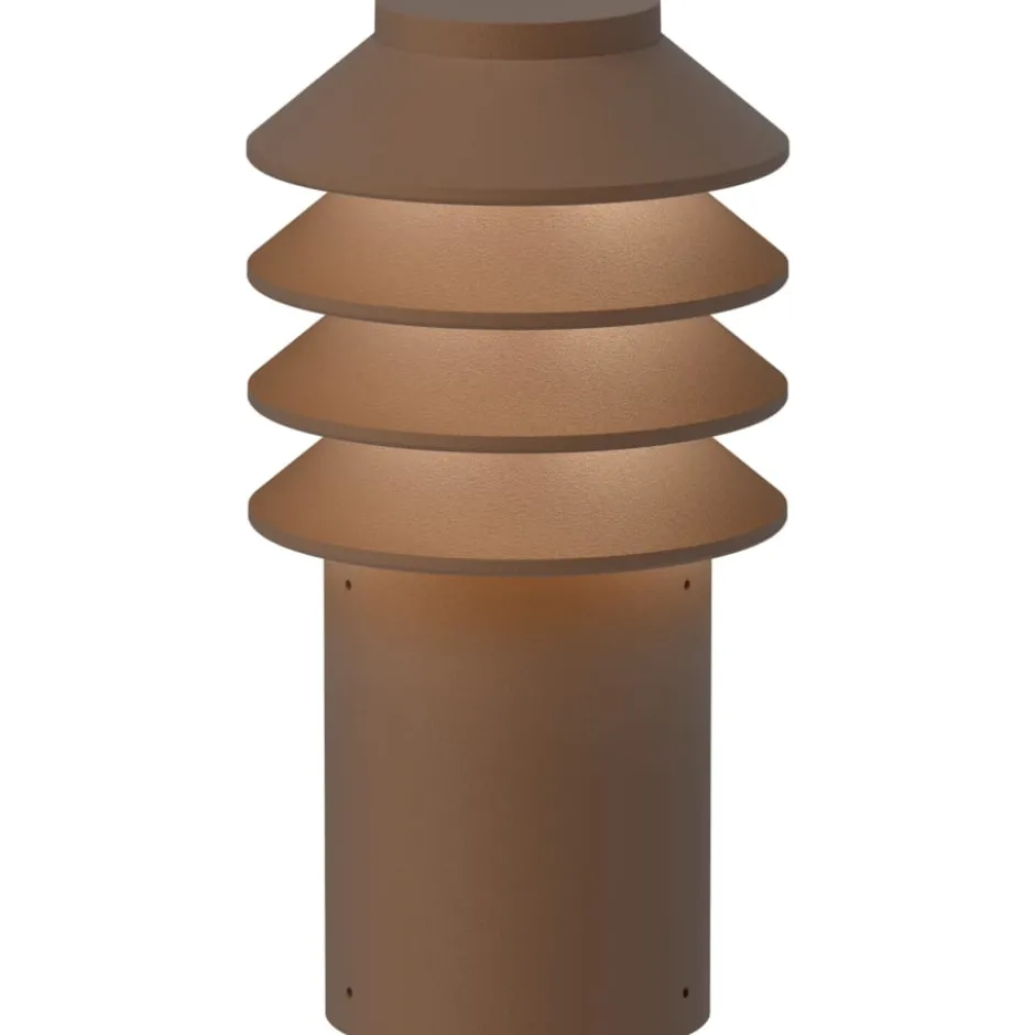 Louis Poulsen Bysted Garden havelampe, 3000K, base, corten, lav