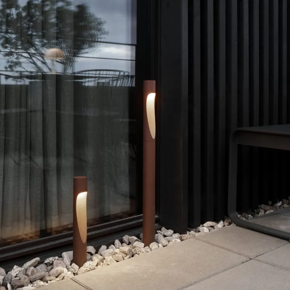 Louis Poulsen Flindt Garden havelampe, 3000K, spyd, corten, lav