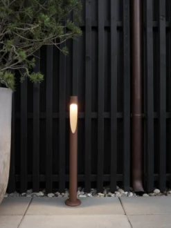 Louis Poulsen Flindt Garden havelampe, 4000K, anker, corten, lav