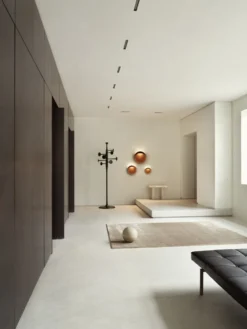Louis Poulsen Flindt udendørs væglampe, 3000K, corten, Ø30 cm