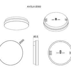 Lumenlight Avola plafond med sensor, Ø30 cm