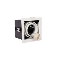 Lumenlight Tano Kvadro indbygningsspot, hvid