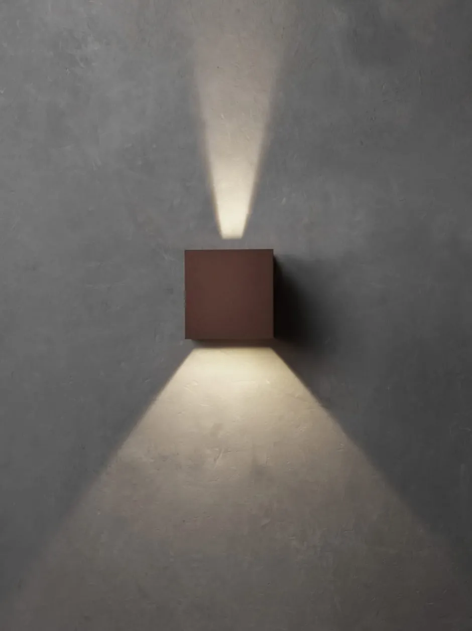 Lumenlight Toscana udendørs væglampe, 2x10W, kobber