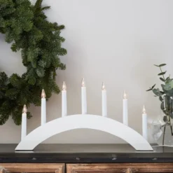 Markslöjd Atle julelysestage, 7 lys, hvid