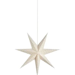 Markslöjd Baroque julestjerne med lys, 45 cm, hvid/guld