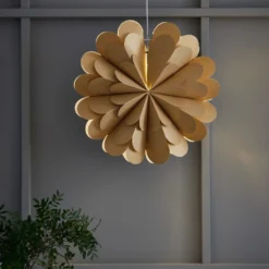 Markslöjd Maravilla julestjerne med lys, 45 cm, guld