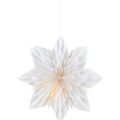 Markslöjd Neela julestjerne med lys, 56 cm, hvid
