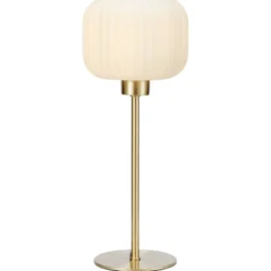Markslöjd Sober bordlampe, messing/opal, 38 cm