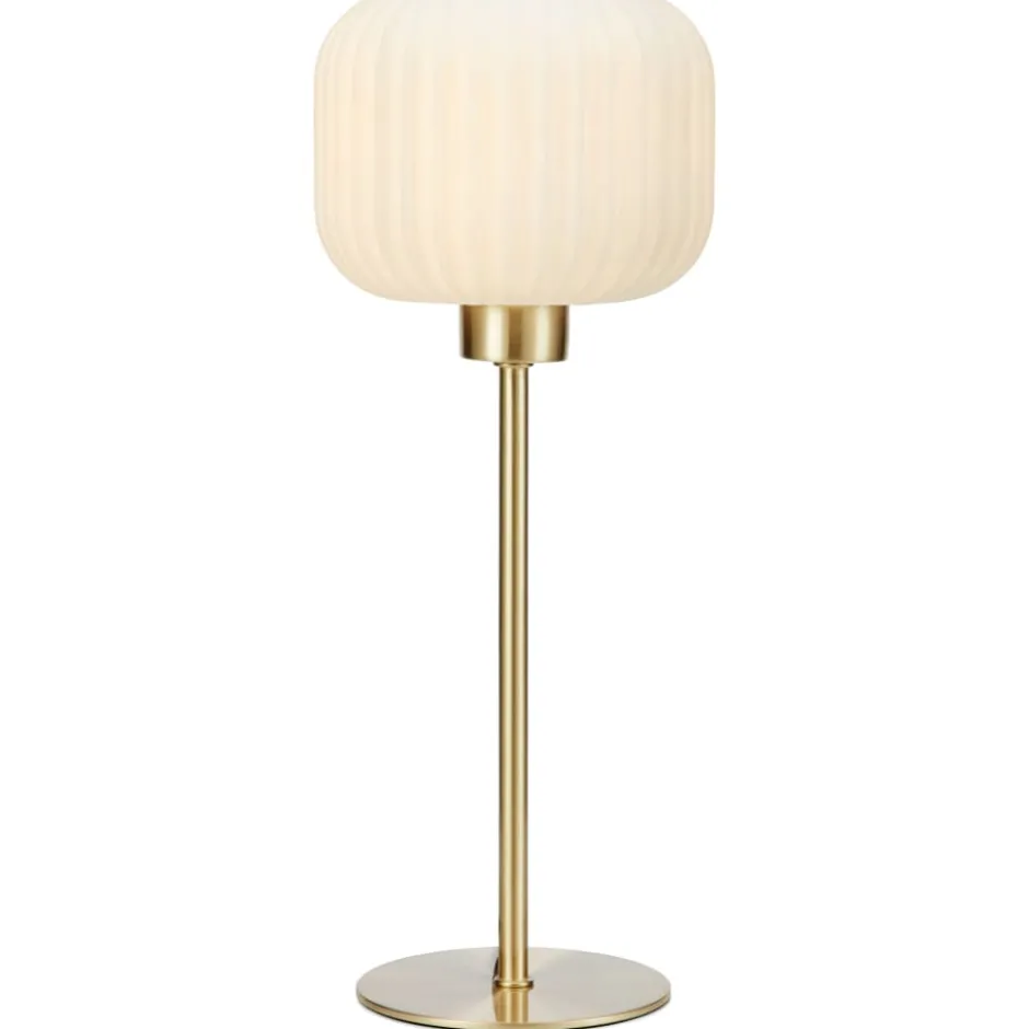 Markslöjd Sober bordlampe, messing/opal, 38 cm
