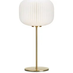 Markslöjd Sober bordlampe, messing/opal, 50 cm