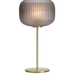 Markslöjd Sober bordlampe, messing/røgfarvet, 50 cm