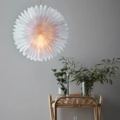 Markslöjd Solina julestjerne med lys, 60 cm, hvid